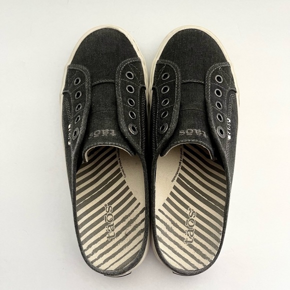 Taos Womens EZ Soul Slip On Canvas Sneakers Shoes size 8 black/grey - Picture 8 of 8